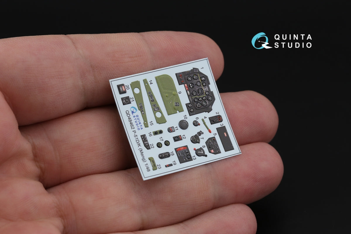 Quinta Studio QD48462 P-51D/K 3D-Printed colored Interior on decal paper (Meng) 1/48 – Bild 7