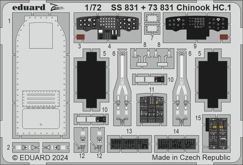 Eduard BIG72185 Chinook HC.1 detail set Airfix 1/72 – Bild 6