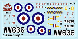 Ark Models 72026 Hawker &amp;quot;Hunter&amp;quot; F.1 British multirole fighter 1/72 – Bild 2