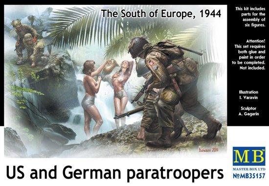 Master Box 35157 US and German Paratroopers (Southf Europe, 1944) 1/35