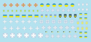 Star Decals 72-A1150 War in Ukraine # 12 Ukrainian Tanks and AFV insignias. Some of the many various insignias seen in 2022-23 1/72 – imagen 2