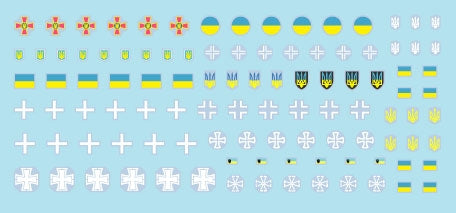 Star Decals 72-A1150 War in Ukraine # 12 Ukrainian Tanks and AFV insignias. Some of the many various insignias seen in 2022-23 1/72 – imagen 2