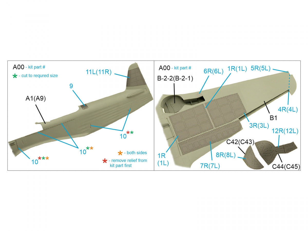 Quinta Studio QP32014 Yak-9T Flaps and Panels (ICM) 1/32 – image 2