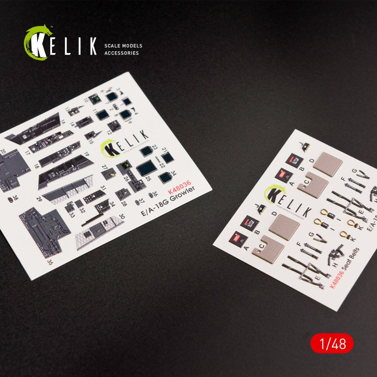 KELIK K48036 EA-18G &amp;quot;GROWLER&amp;quot; INTERIOR 3D DECALS FOR MENG KIT 1/48