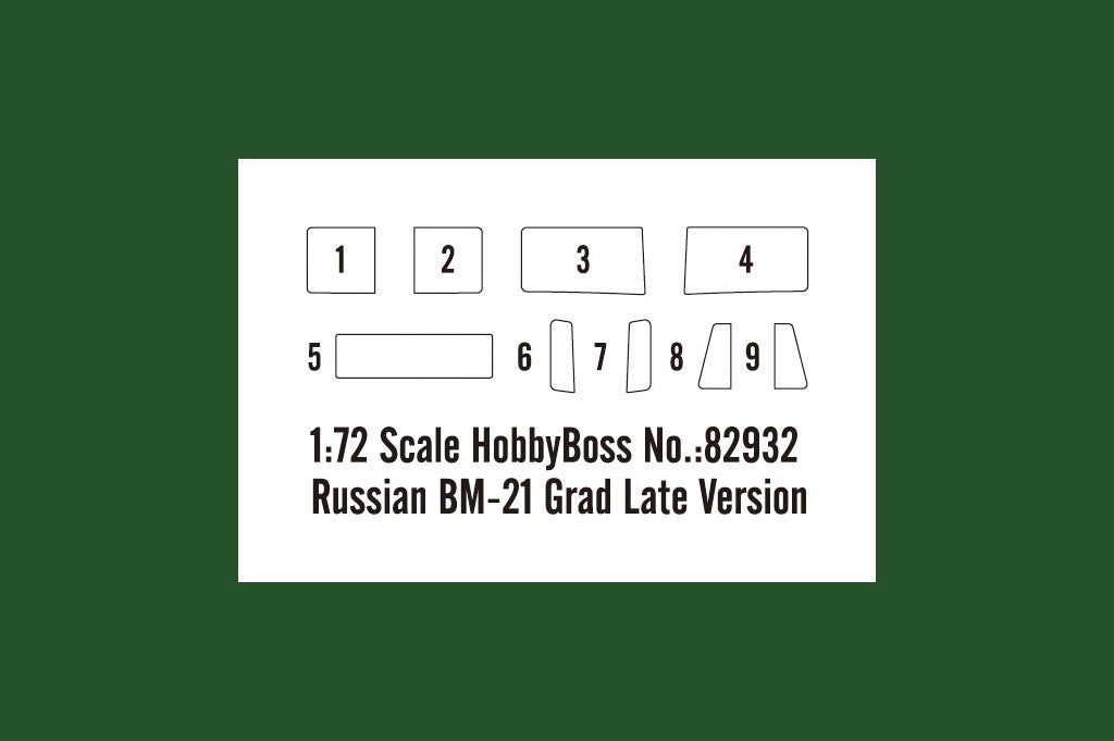 Hobby Boss 82932 Russian BM-21 &amp;quot;Hail&amp;quot; self-propelled rocket launcher late model 1/72 – image 3