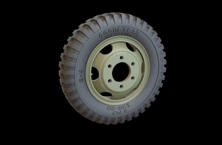 Panzer Art RE35-318 Studebacker road wheels set (Goodyear) 1/35 – obrázek 2