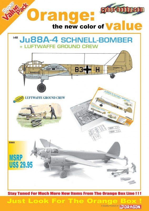 Cyber Hobby 5565 Ju88A-4 Schnell-Bomber + Luftwaffe Ground Crew 1/48 – image 2