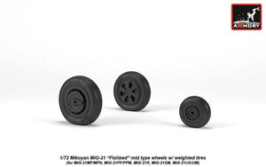 Armory Models AW72049 Mikoyan MiG-21 Fishbed wheels w/ weighted tires, mid 1/72 – image 4