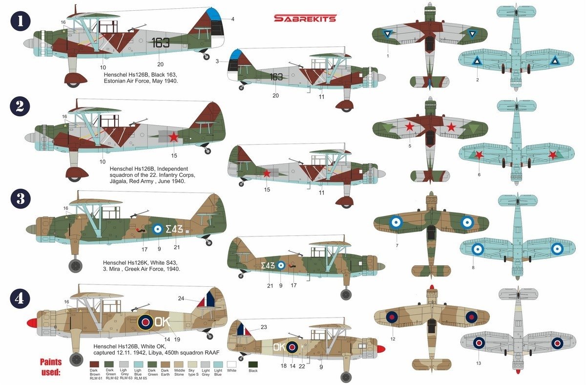 SabreKits SBK7013 Henschel Hs 126B/K International 1/72 – Bild 2