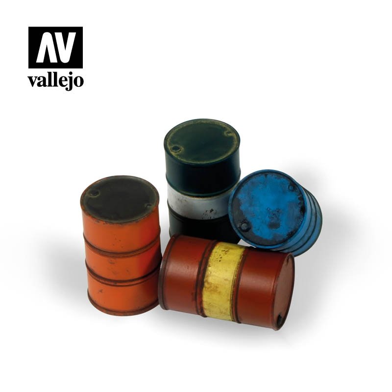 Vallejo SC204 Diorama Accessories Modern Fuel Drums 1/35