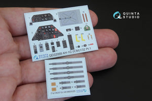 Quinta Studio QD32068 AH-1G Cobra 3D-Printed &amp;amp; colored Interior on decal paper (for ICM kit) 1/32 – image 2