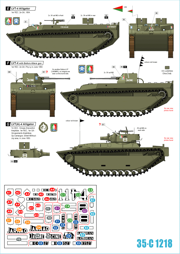 Star Decals 35-C1218 Indochine The Foreign Legion - Regiment Etranger Cavalerie 3 1/35 – obrázek 2