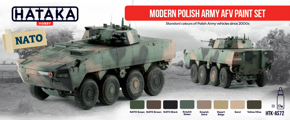 Hataka HTK-AS72 Modern Polish Army AFV paint set (8x17ml) – image 2