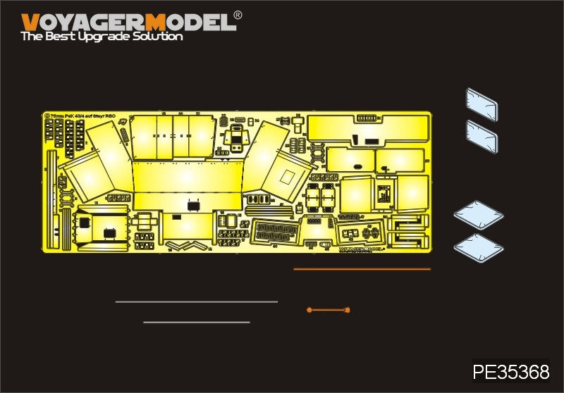 Voyager Model PE35368 WWII German 75mm PaK 40/4 auf Steyr RSO driver&amp;#39;s cabin For DRAGON 6640 1/35