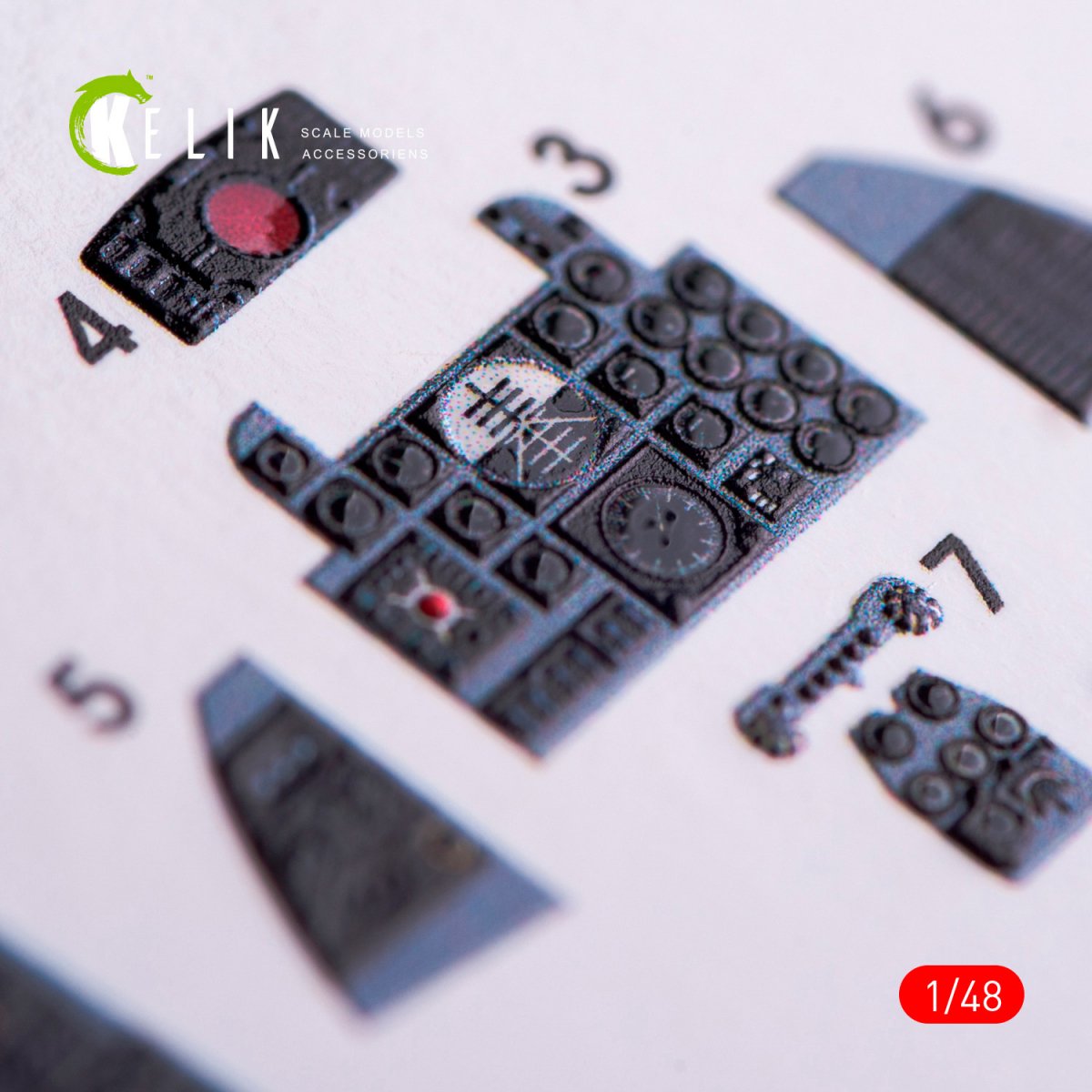 KELIK K48020 F-4B/N INTERIOR 3D DECALS FOR ACADEMY KIT 1/48 – image 4
