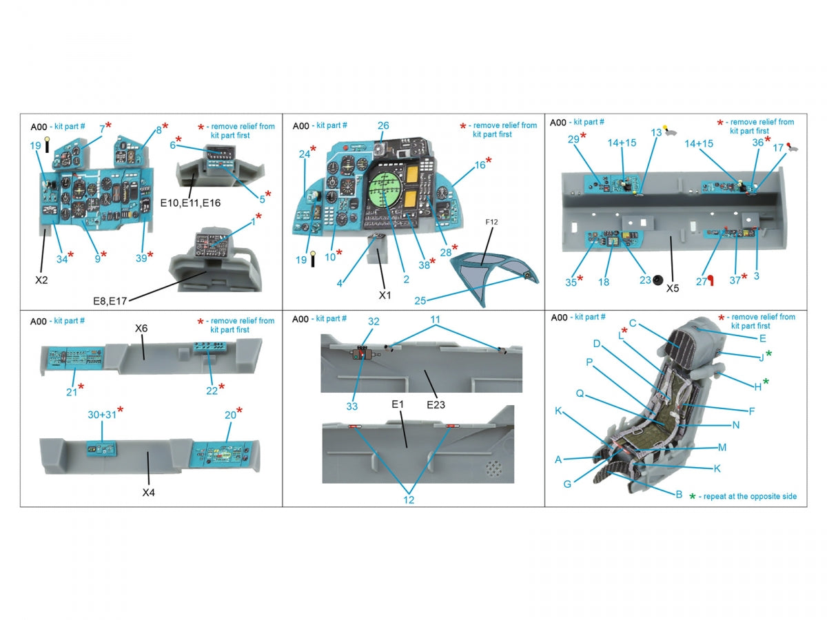 Quinta Studio QD48504 MiG-31B 3D-Printed &amp;amp; colored Interior on decal paper (Hobby Boss) 1/48 – obrázek 2