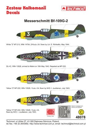 Techmod 48078 - Messerschmitt Bf 109G-2 1/48 – immagine 2
