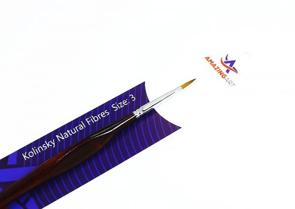 Amazing Art 12824 Kolinsky Round Brush 3