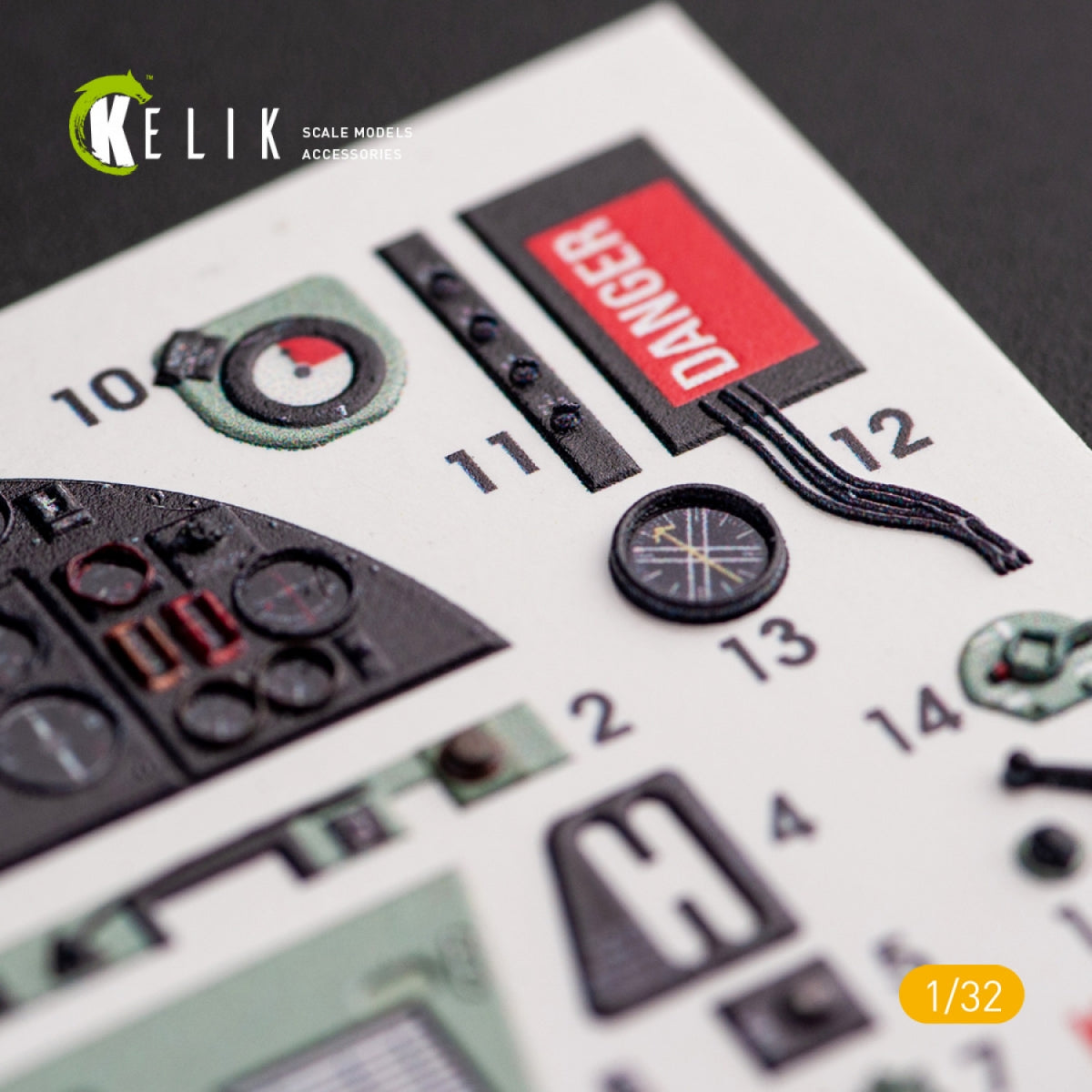 KELIK K32012 HAWKER HURRICANE MK.IIB - INTERIOR 3D DECAL FOR REVELL KIT 1/32 – image 2