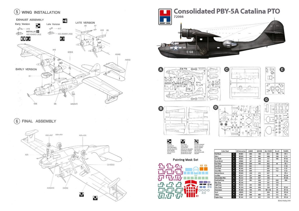 Hobby 2000 72066 Consolidated PBY-5A Catalina PTO (Academy + CARTOGRAF + MASKS) 1/72 – obrázek 2