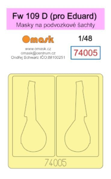 Omask 74005 Fw 190 D (for Eduard) wheelbay yellow masking tape 1/48
