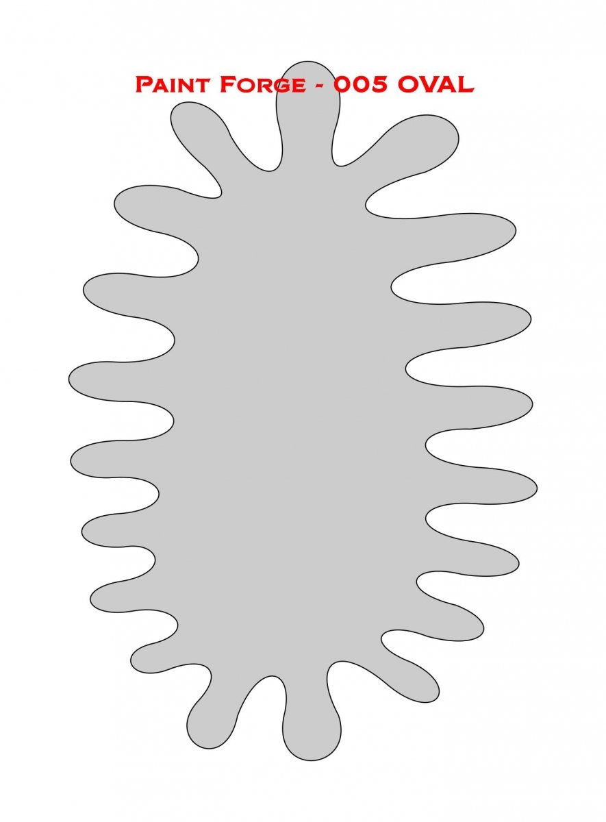 Paint Forge PFST005L STENCIL - OVAL