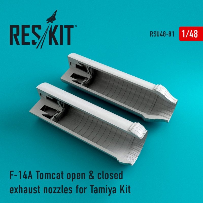 RESKIT RSU48-0081 Buses d'échappement ouvertes et fermées pour maquette Tamiya 1/48 du F-14 A Tomcat 