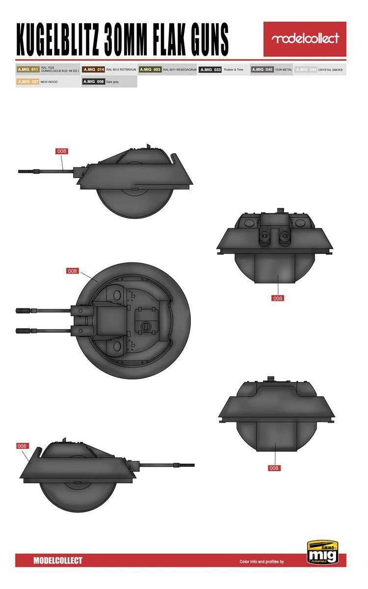 Modelcollect UA72150 WWII Germany landcruiser p.1000 ratte weapon set pack 1/72 – obrázek 10