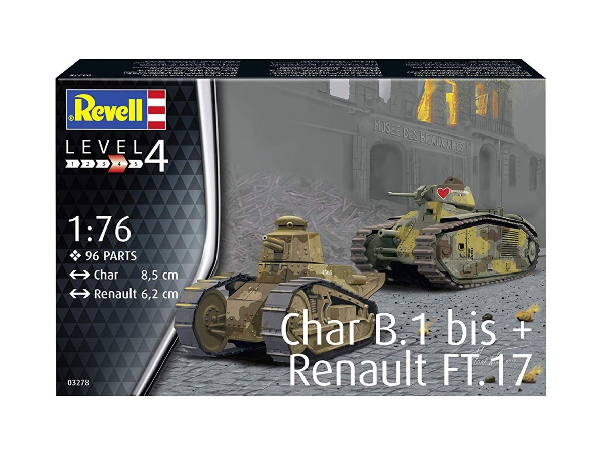 Revell 03278 Char. B.1 bis - Renault FT.17 1/76 – Bild 3