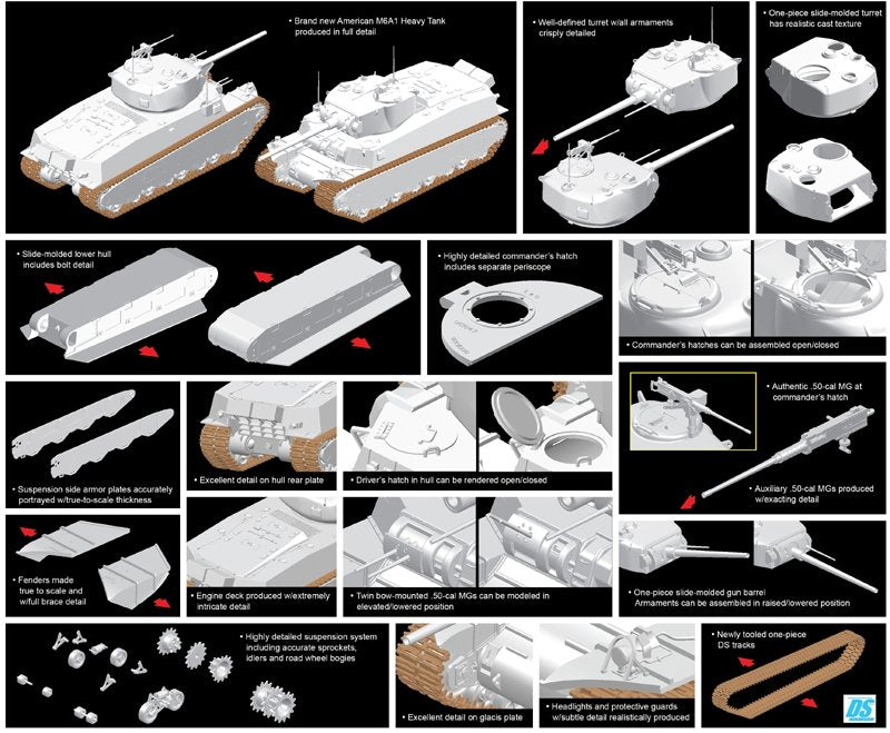 Dragon 6789 M6A1 Heavy Tank 1/35 – obrázek 2