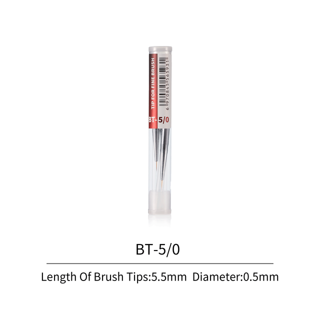 DSPIAE FBT-5/0 Fine Brush Tips 5/0 3PCS / Precision Brush Tips