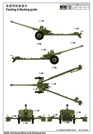 Trumpeter 02339 Soviet 85mm D-44 Divisional Gun 1/35 – image 3