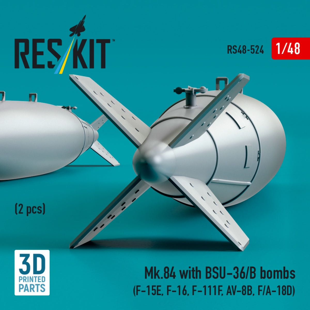 RESKIT RS48-0524 Mk.84 with BSU-36/B bombs (2 pcs) 3D Printed) 1/48 – image 3