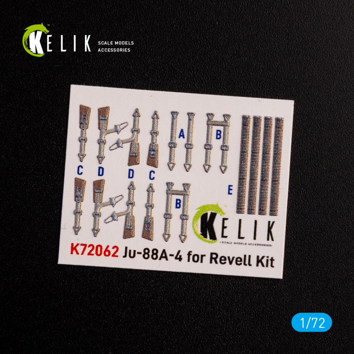 KELIK K72062 Junkers JU 88 A-4 interior 3D decals for Revell kit 1/72 – image 2