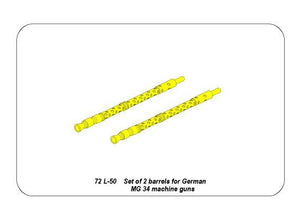 Aber 72L-50 Set of 2 barrels for German machine guns MG34 1/72 – image 4