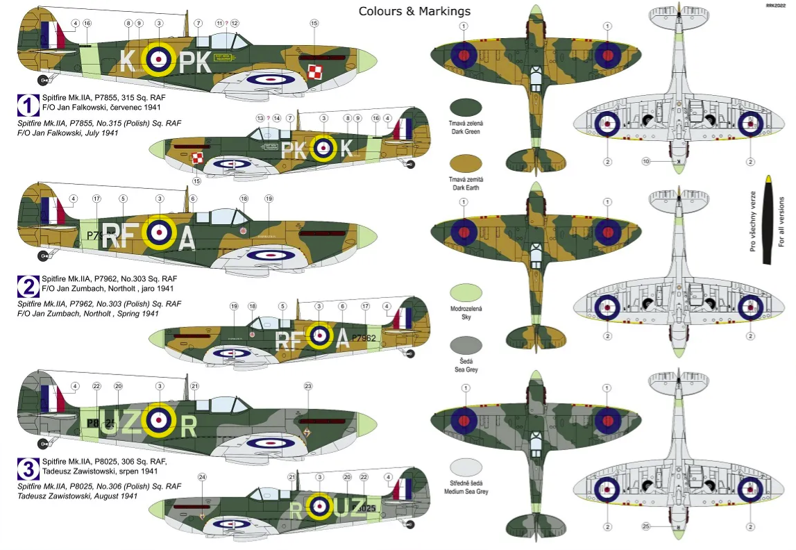Kovozavody Prostejov KPM0303 Spitfire Mk.IIa &amp;quot;Polish Eagles&amp;quot; 1/72 – Bild 2