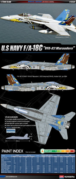 Academy 12534 F/A-18C USN VFA-82 Marauders 1/72 – image 2