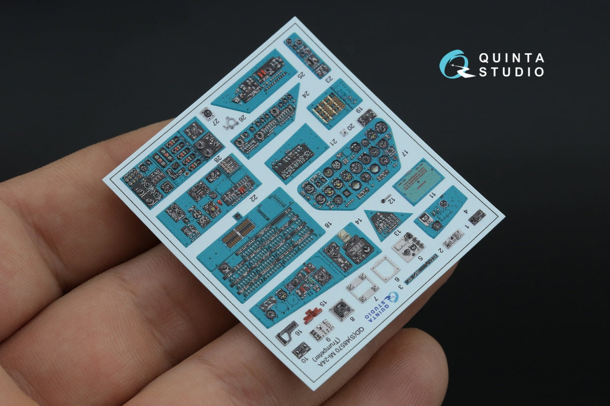 Quinta Studio QD48570 Mi-24A 3D-Printed &amp;amp; colored Interior on decal paper (Trumpeter) 1/48 – obrázek 5