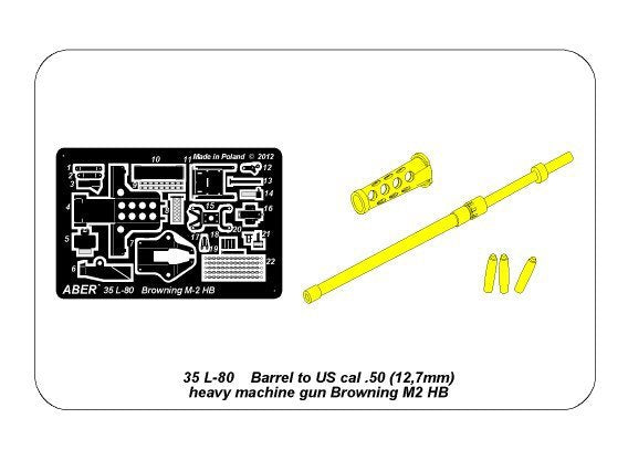Canon Aber 35L-080 pour mitrailleuse lourde américaine de calibre .50 Browning M2 HB (1/35) – image 8