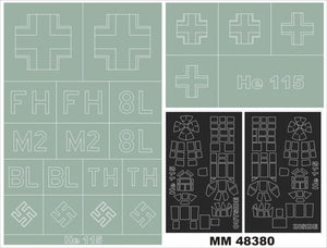 Montex MM48380 HEINKEL He115 SPECIAL HOBBY SH 48110 1/48