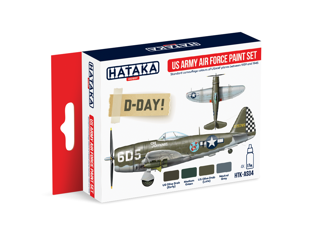 Hataka HTK-AS04 US Army Air Force paint set 4x17ml – Bild 3