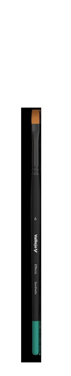 VALLEJO B04006 - Brush - Effects - Flat Rectangular Synthetic No. 6 – immagine 2