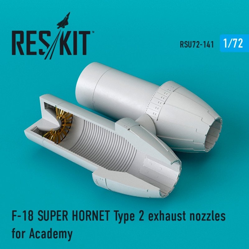 RESKIT RSU72-0141 Buses d'échappement F-18 Super Hornet Type 2 pour maquette Academy au 1/72