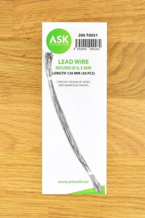 ASK T0051 Lead Wire Round Ø 0.3 mm x 120 mm (30 pcs)