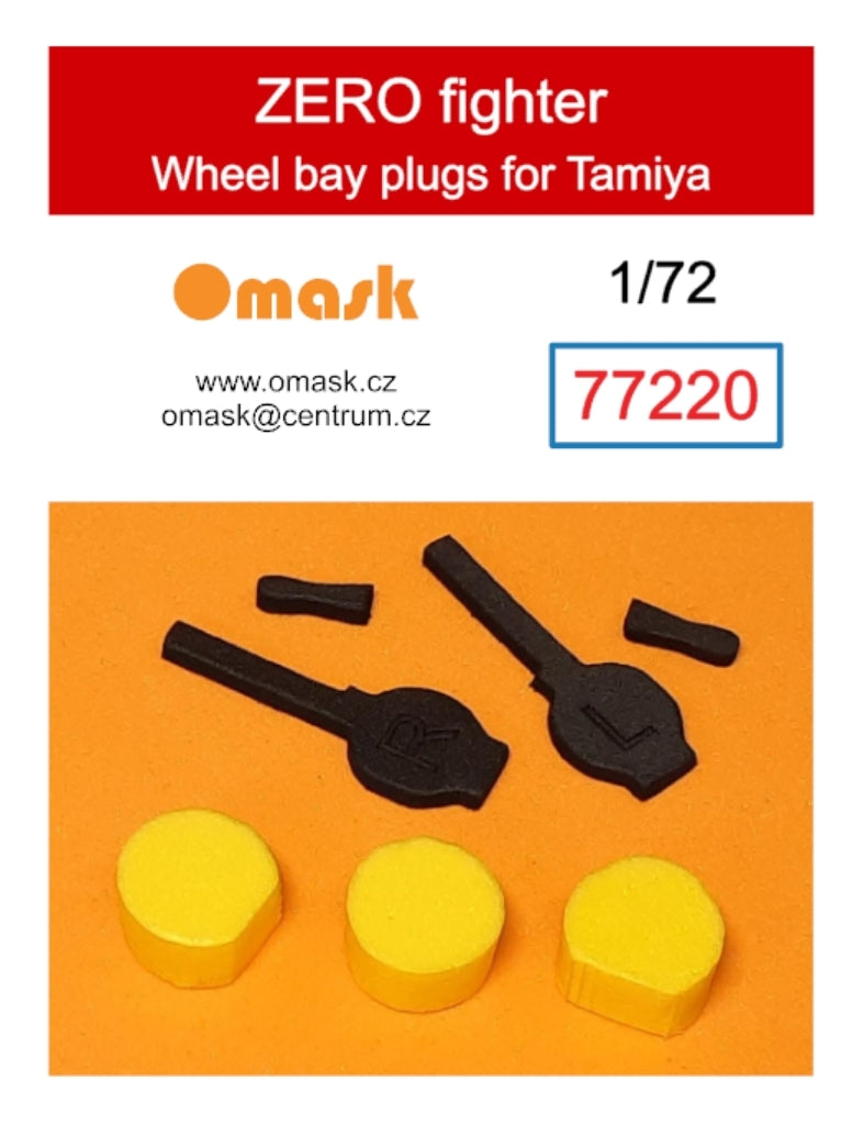 Omask 77220 Bouchons de puits de train d&amp;#39;atterrissage pour chasseur Zero (pour Tamiya) 1/72