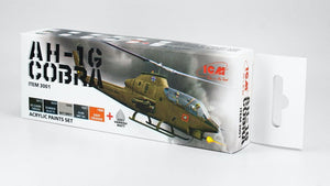 ICM 3001 Acrilyc paint set for ICM Bell AH-1G Cobra US Attack Helicopter 6x12ml – Bild 2