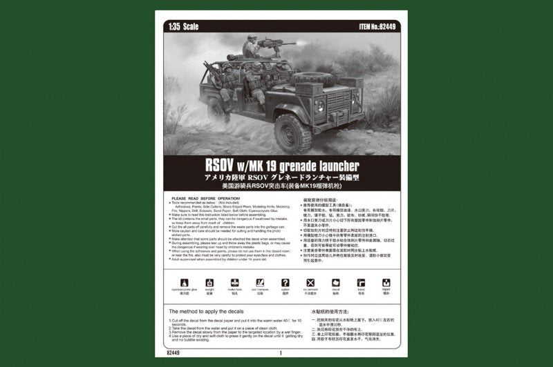 Hobby Boss 82449 RSOV w/MK 19 grenade launcher 1/35 – obrázek 3