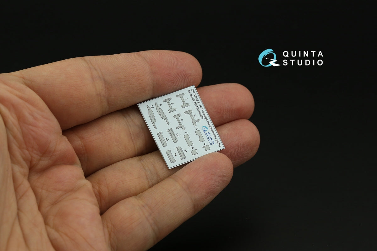Quinta Studio QP72002 F-16 block 40/42 reinforcement plates (Revell) 1/72 – imagen 3