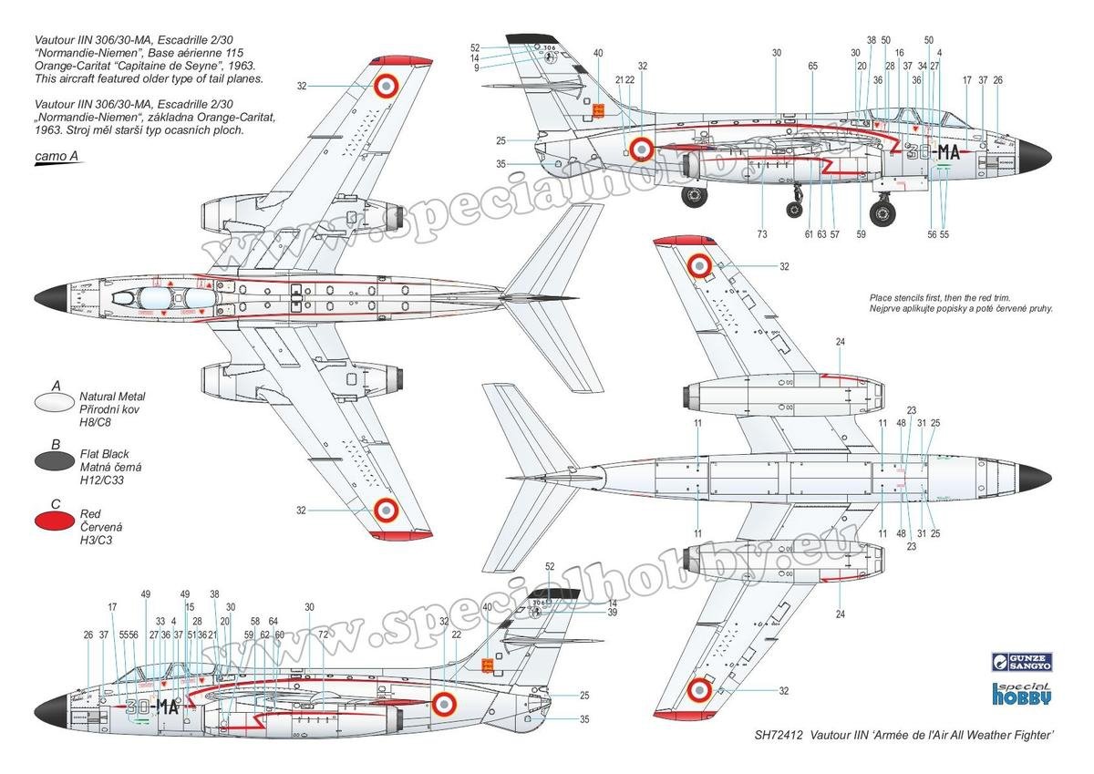Special Hobby 72412 SO 4050 Vautour II &amp;#39;Armée de l&amp;#39; Air All Weather Fighter&amp;#39; 1/72 – image 4