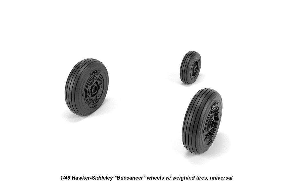 Armory Models AW48409 Hawker-Siddeley Buccaneer wheels w/ weighted tires 1/48 – immagine 2
